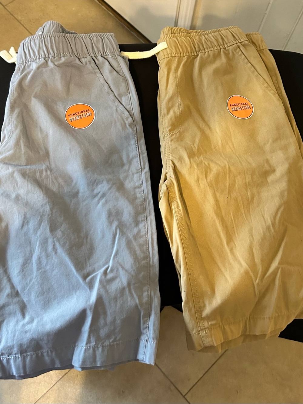 Two Pair The Children's Place Boy’s Tan And Gray Shorts/Size 16/NWT